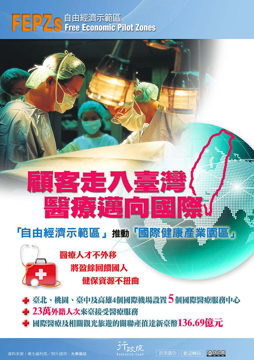 文宣廣告~「顧客走入臺灣  醫療邁向國際」