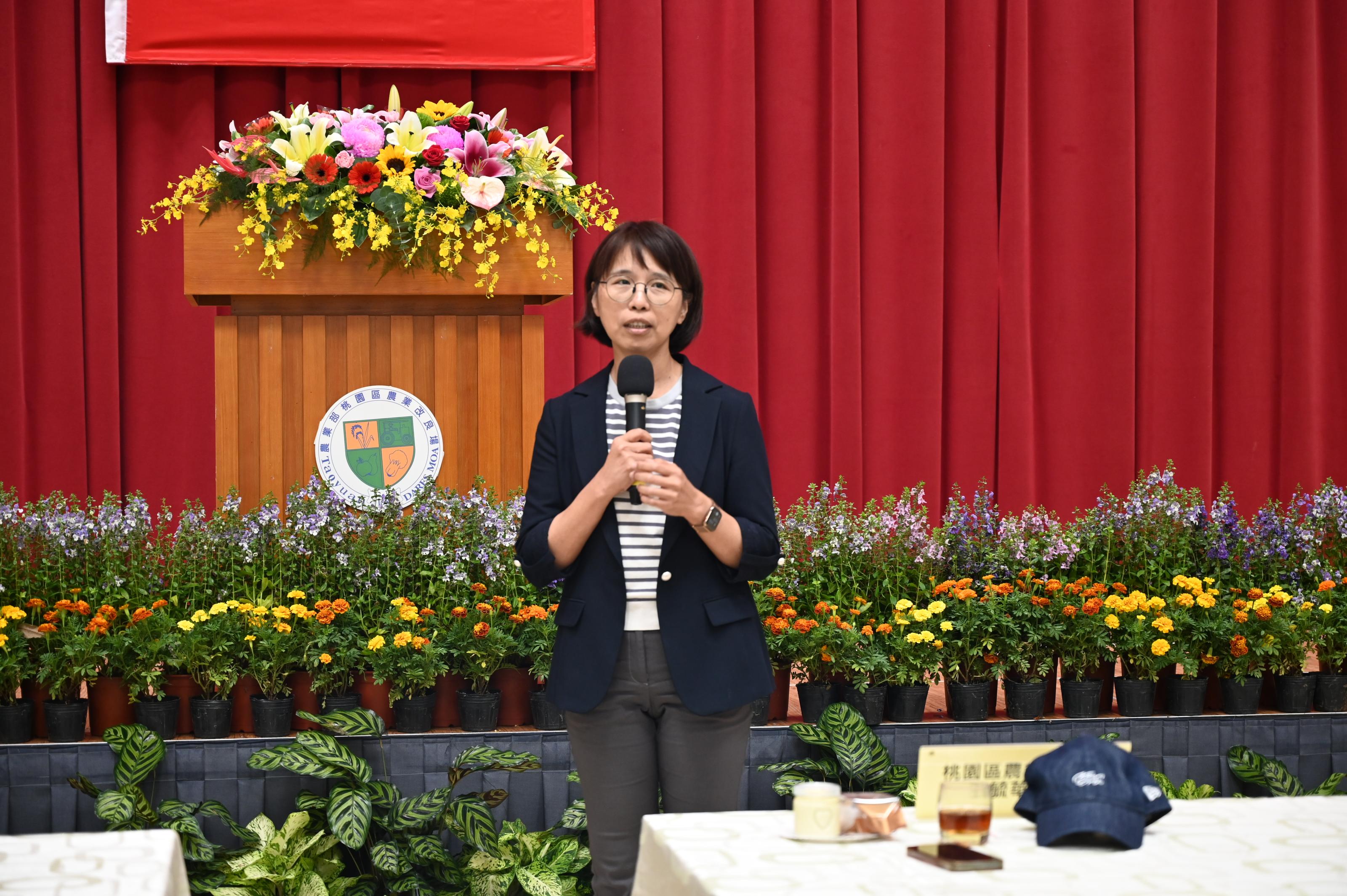 圖1.王毓華場長致歡迎詞。