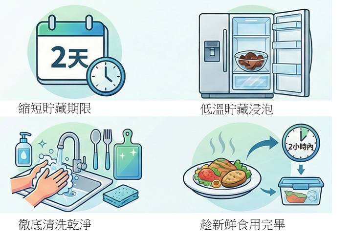 圖4.預防BA食物中毒之方法。