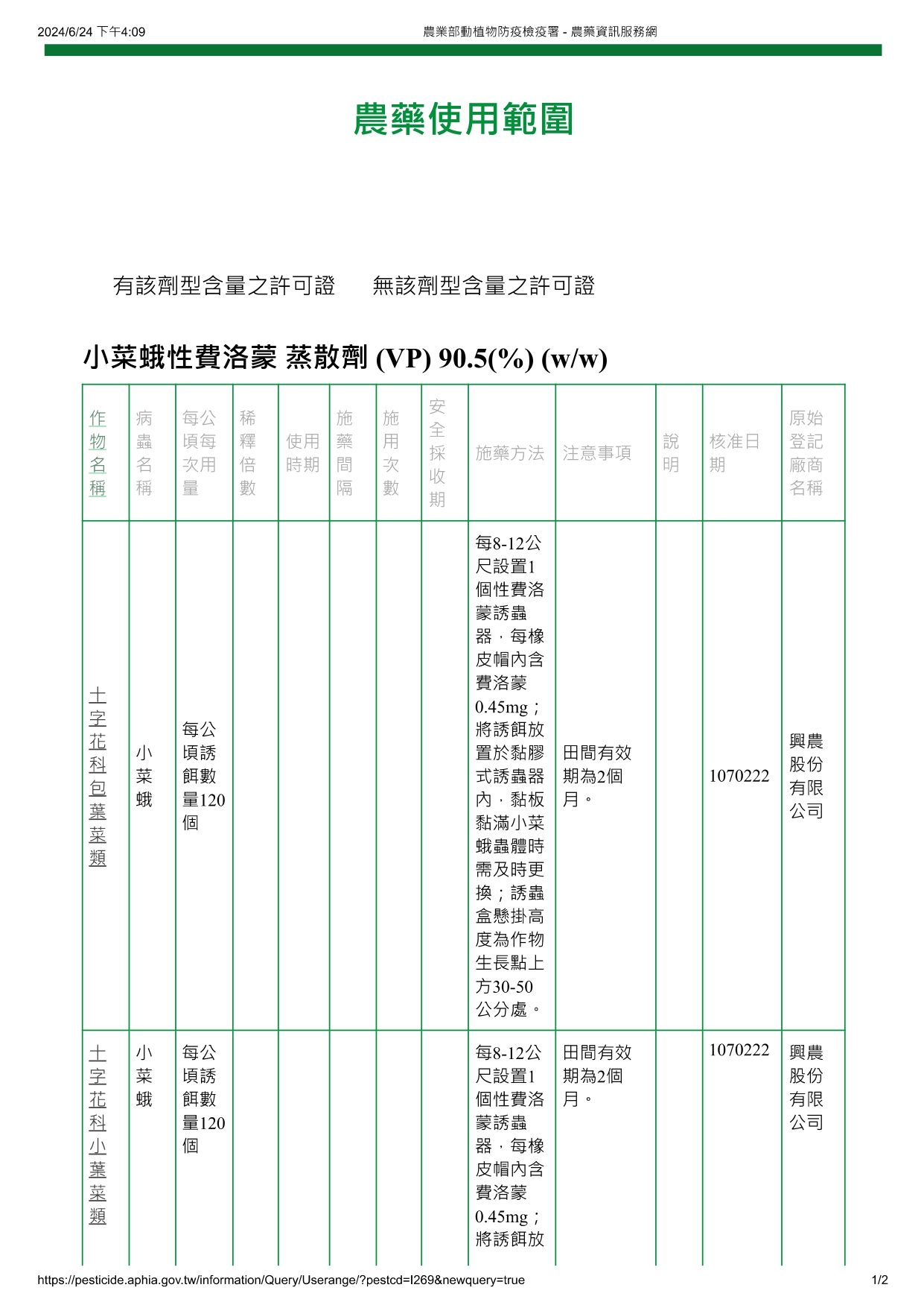 小菜蛾性費洛蒙