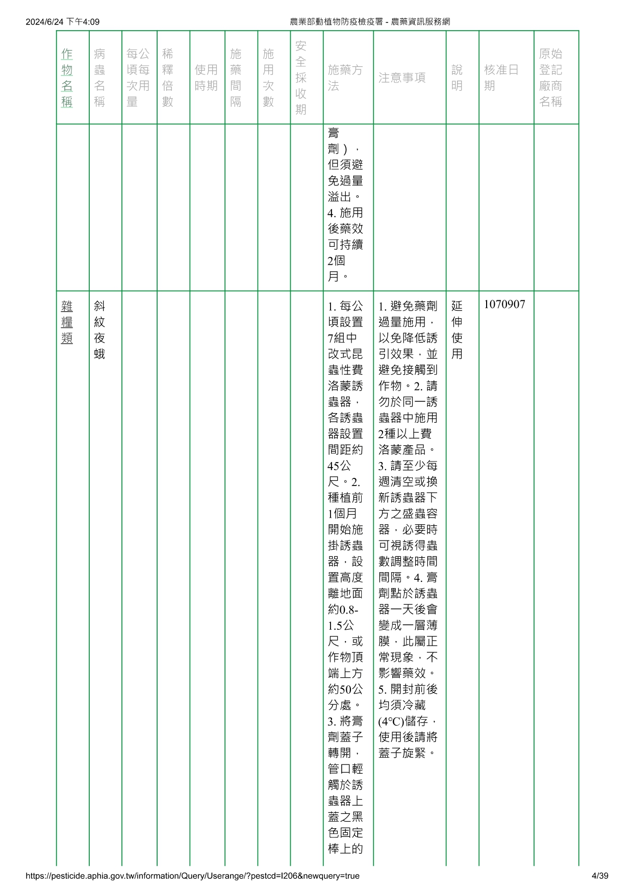 斜紋夜蛾費洛蒙