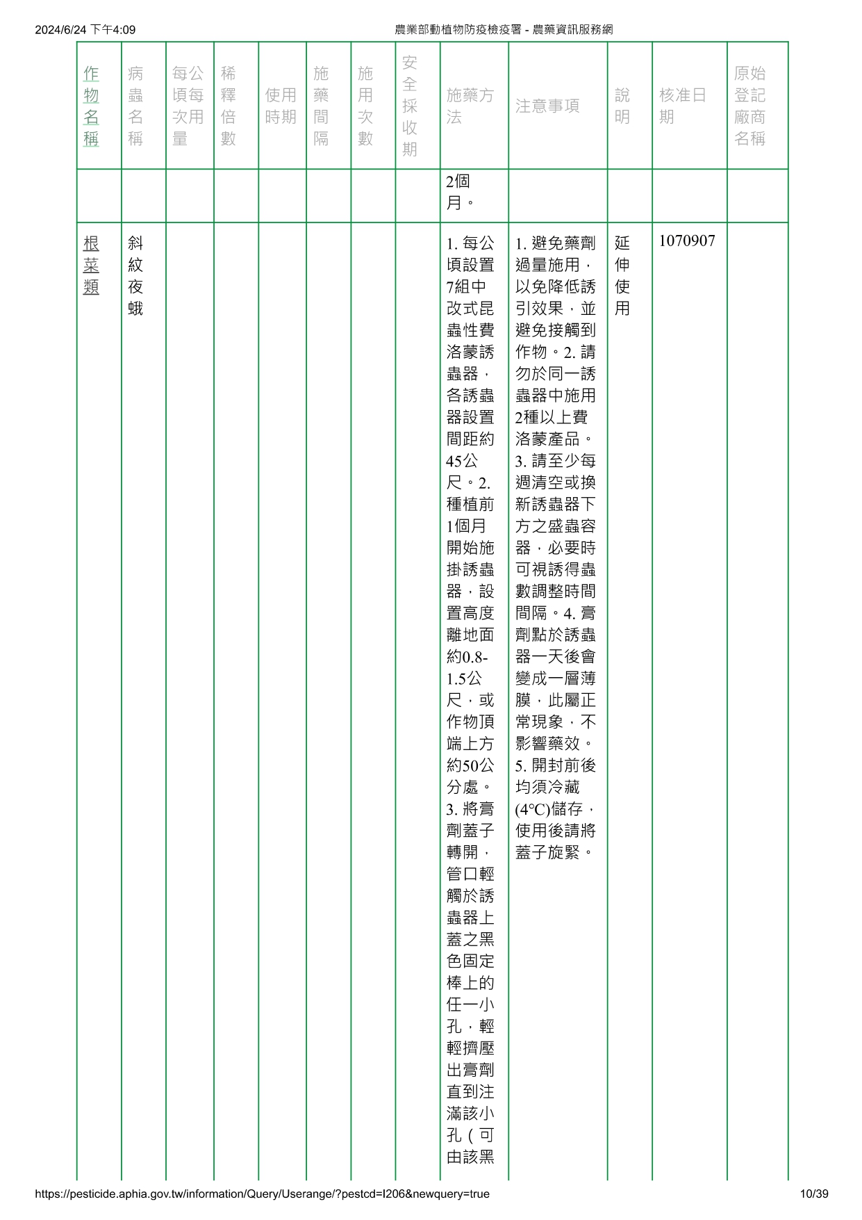 斜紋夜蛾費洛蒙