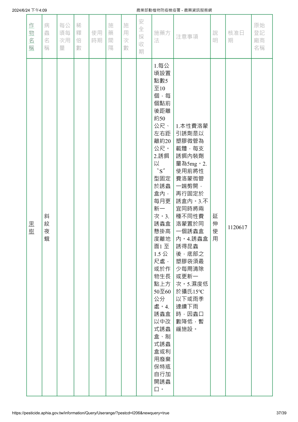 斜紋夜蛾費洛蒙