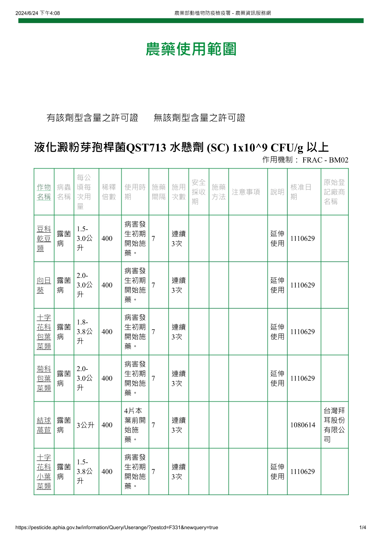 液化澱粉芽孢桿菌QST713