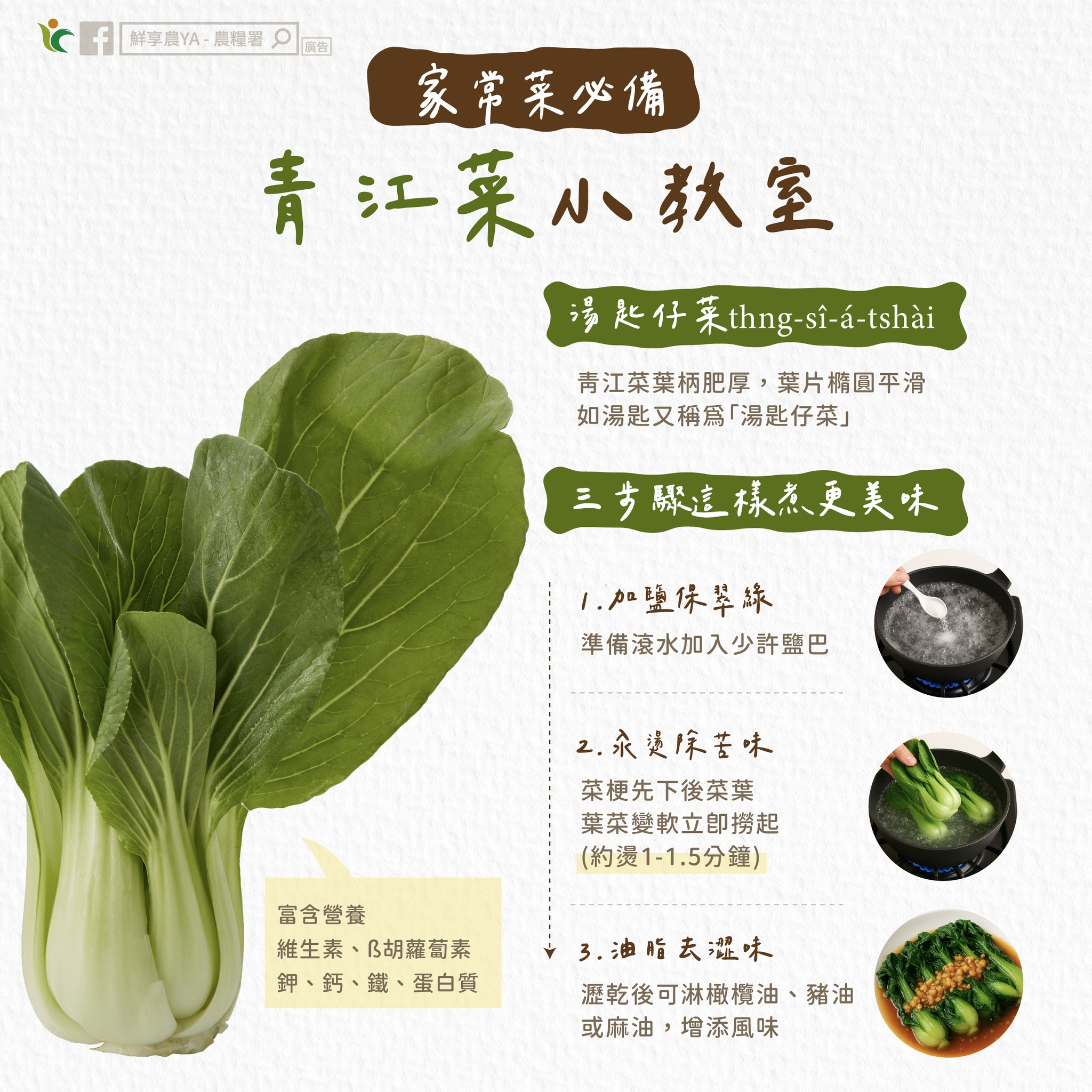 家常菜必備～青江菜小教室 