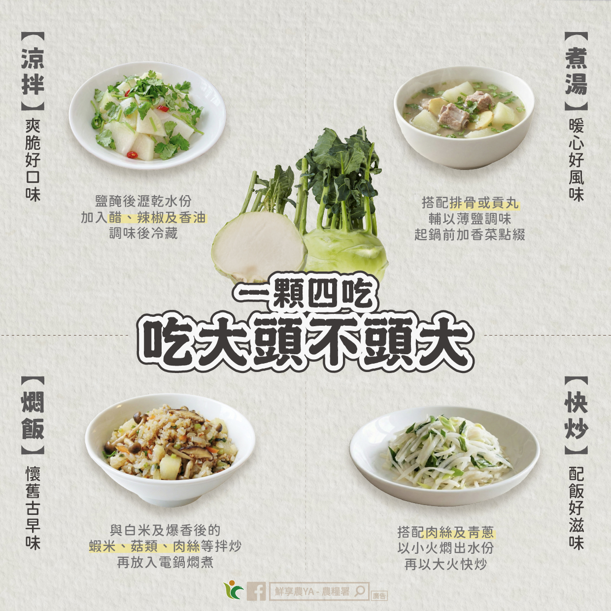 一顆四吃,教你這樣吃「大頭」不「頭大」