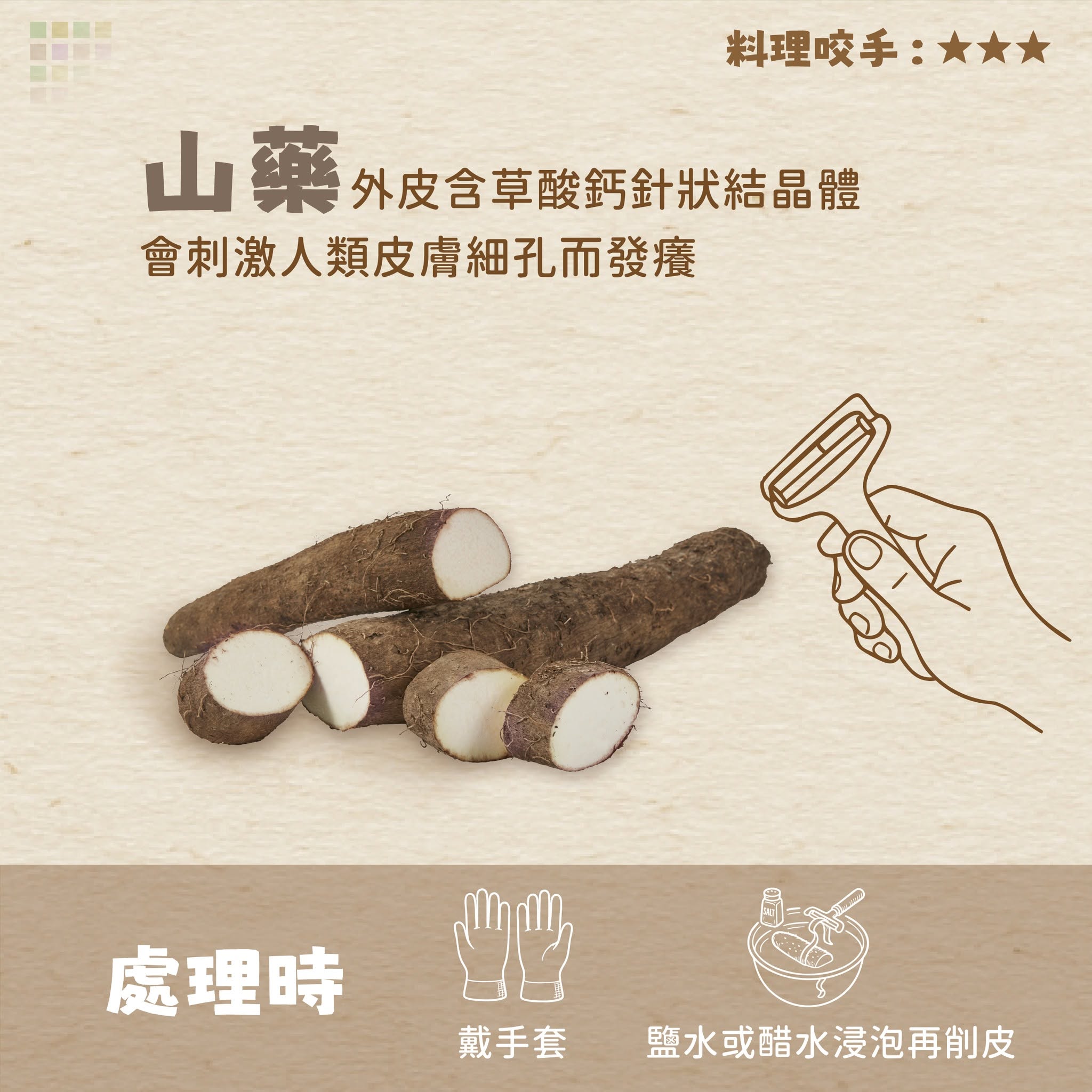 削皮不手癢~準備好就不怕！-山藥[