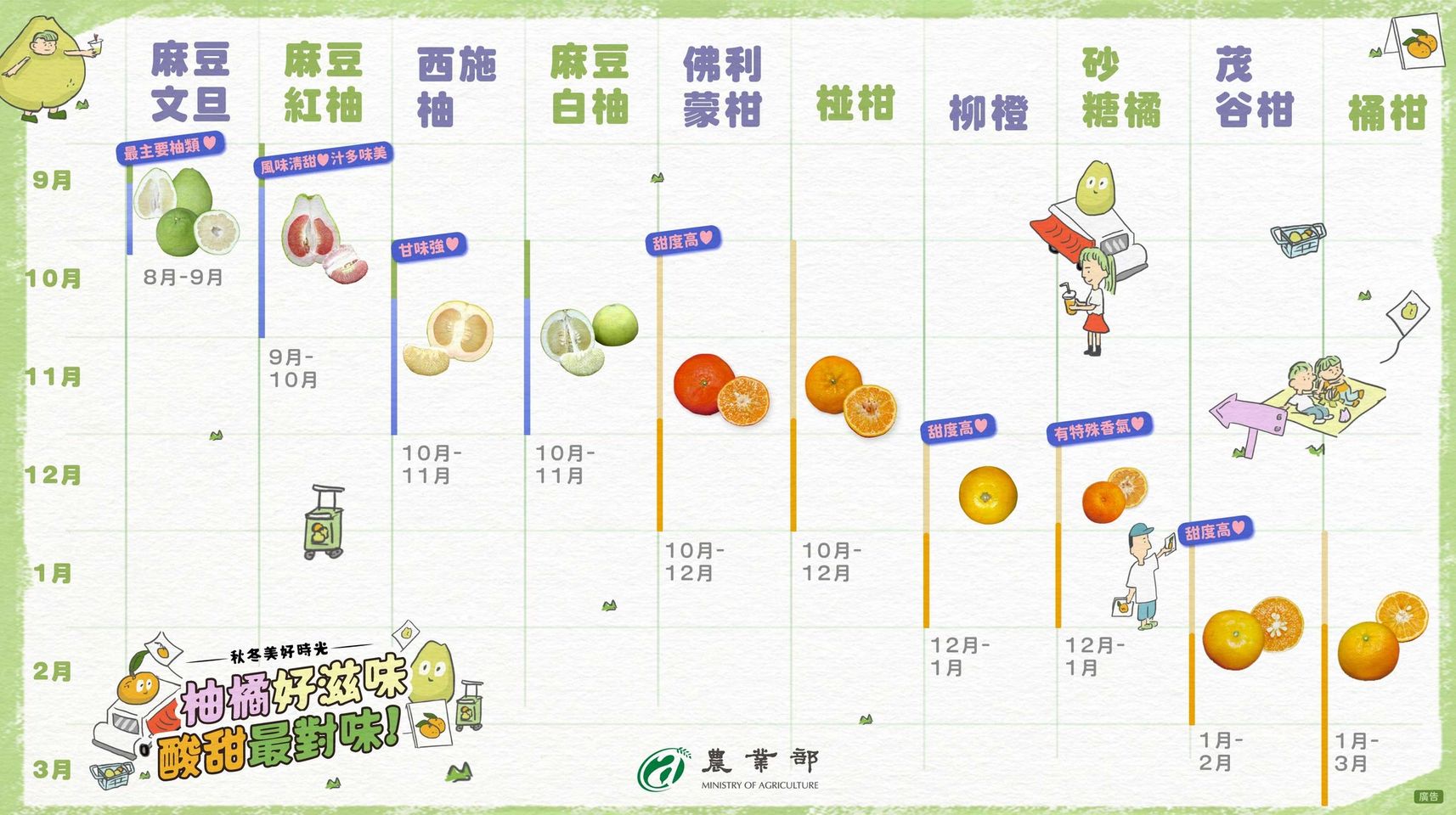 柚橘盛產的季節